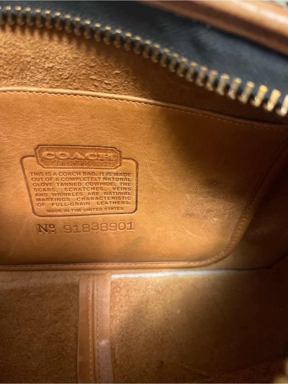 Vintage Coach Tan Leather Companion Bag 70’s Made in NYC - Picture 3 of 16